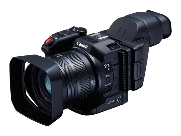 A Canon XC10 12 megapixel felbontású. 10×-es zoomos objektívvel rendelkező kompakt kamera.