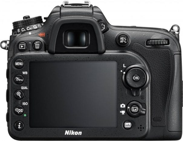 A Nikon D7200 8 cm-es LCD kijelzőt kapott.