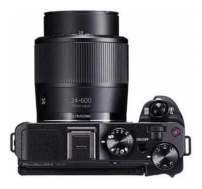 Canon G3 X prémium kompakt digitális fényképezőgép felülről