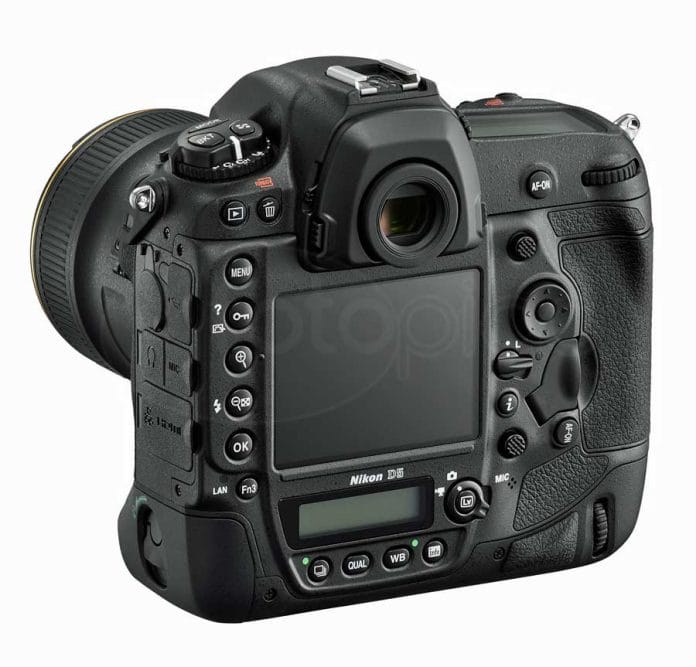 Nikon D5 digitális professzionális DSLR fényképezőgép hátoldal
