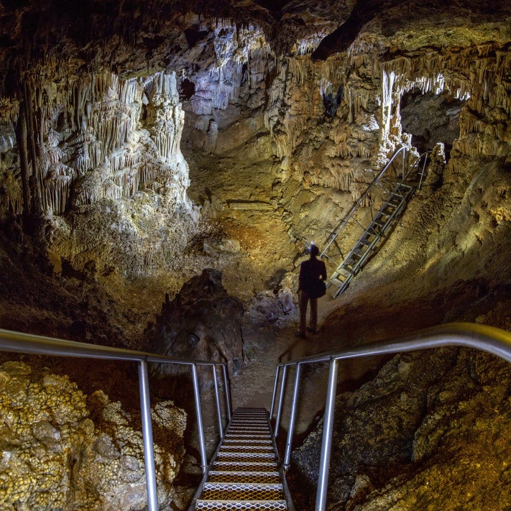 A barlang megmaradt három termének legnagyobbika, a Létrás-terem FOTÓ: GULYÁS ATTILA