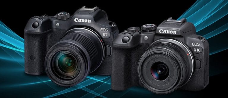 A Canon EOS R rendszer két új hibrid fényképezőgépe, az EOS R7 és az EOS R10 formájában