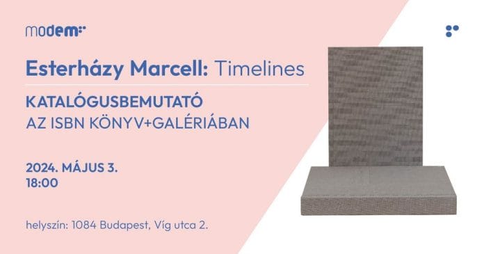 Esterházy Marcell: Timelines katalógusbemutató a budapesti ISBN Galériában